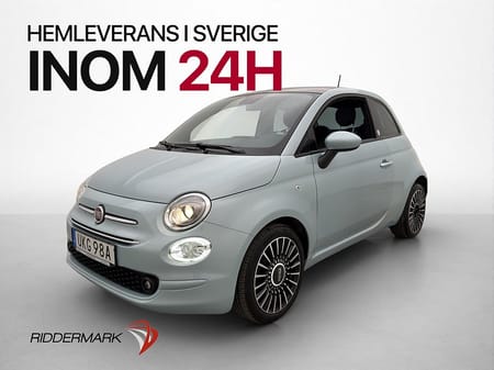 Fiat 500 Hybrid 70hk Lounge Pano Sensorer 0,39l/mil