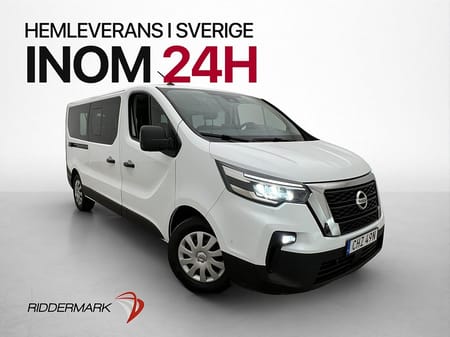 Nissan Primastar Crew Lång Värm Drag Kamera 9-Sits CARPLAY Moms