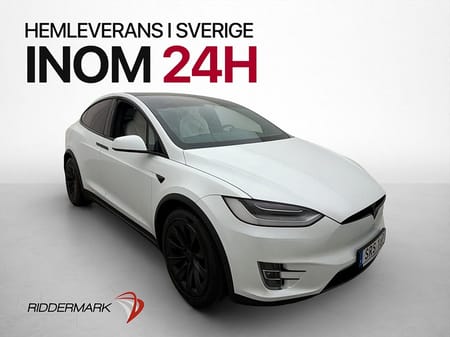 Tesla Model X Long Range "FSD" Ljus Interiör Dragkrok MOMS