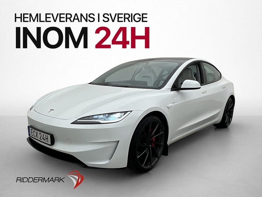 Bild 1 av Tesla Model 3 Performance 627hk Autopilot Pano Kamera
