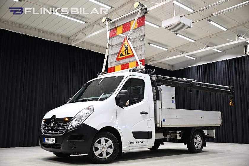 Bild 1 av Renault Master Chassi Cab dCi 125HK Flak|Kranbil|HIAB-Kran|Lågmil|EnÄgare|Leasbar