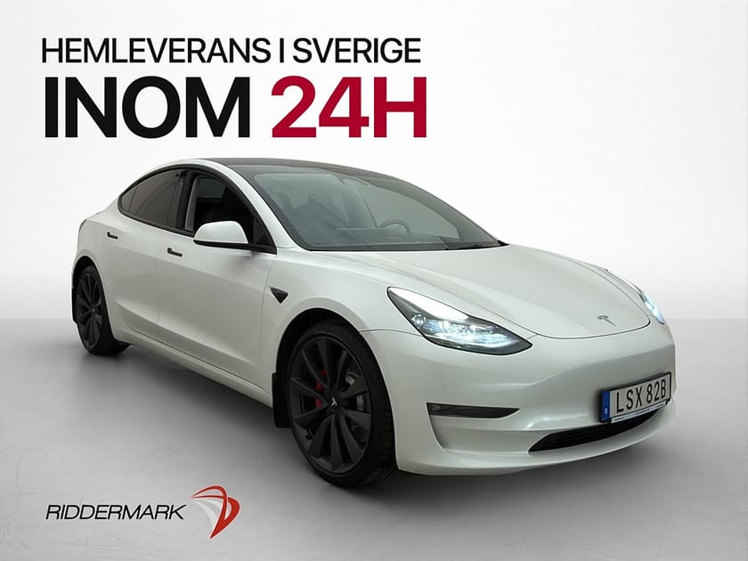 Bild 1 av Tesla Model 3 Performance Sv-Såld Autopilot Pano 360 Värmare