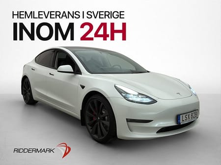 Tesla Model 3 Performance Sv-Såld Autopilot Pano 360 Värmare