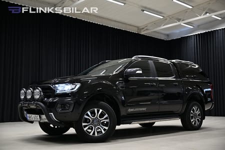 Ford Ranger Dubbelhytt 213HK Automat|Wildtrack|Kåpa|Drag|Värmar|Släde|NyKamrem