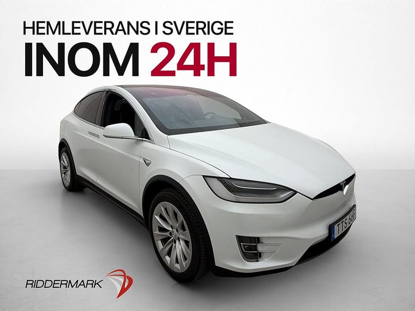 Bild 1 av Tesla Model X Long Range AWD 7-Sits MOMS Luftfjädring Drag