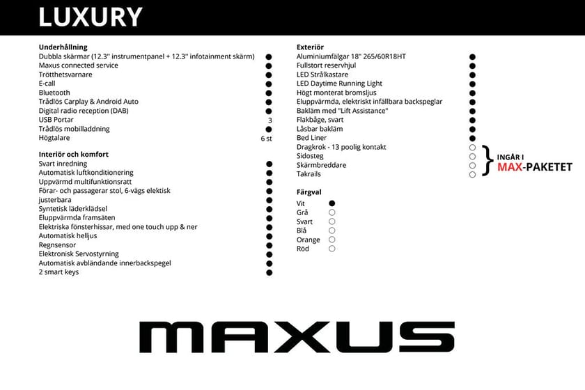 Bild 4 av Maxus T60 Max 4WD Automat – 3500kg drag
