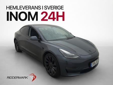 Tesla Model 3 Performance 513hk  Autopilot Panorama Sv-Såld
