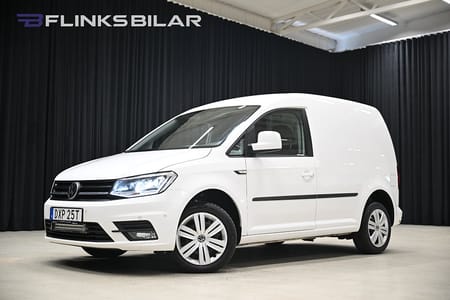 Volkswagen Caddy Van DSG 102HK Nedlackad|LED|Drag|Värmare|PDC|Leasbar