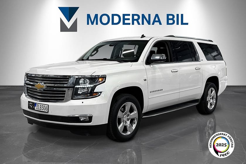 Bild 1 av Chevrolet Suburban 5.3 V8 4WD Hydra-Matic 7-sits Bose Pano Skinn Bkam
