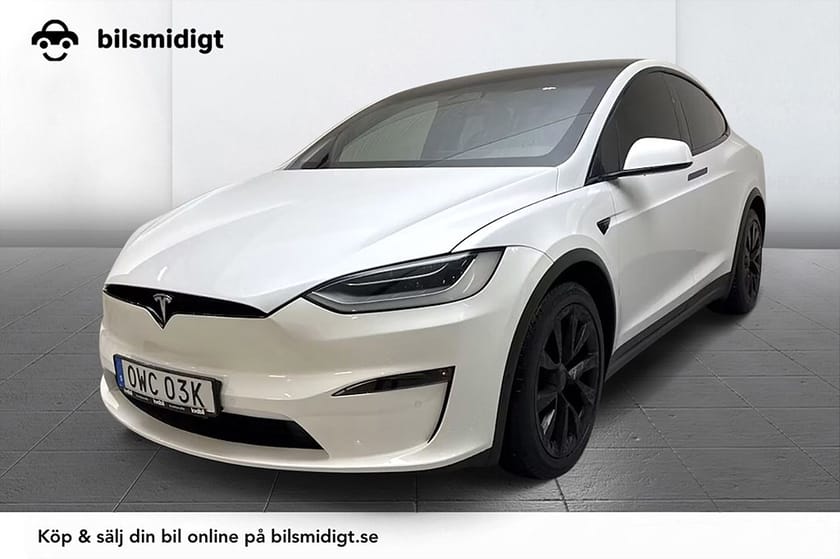 Bild 1 av Tesla Model X Plaid 6-sits Drag Luftfj Yoke Pano V-Pump Premiumljud AP 1020hk