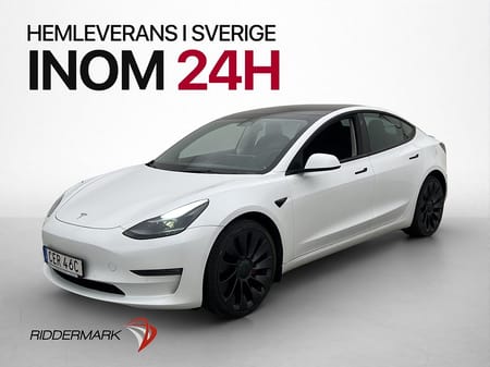 Tesla Model 3 Performance AWD Pano Kamera AP Värm Skinn