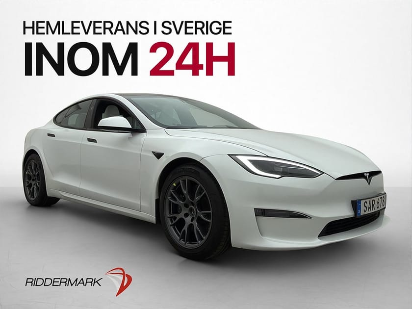 Bild 3 av Tesla Model S Ljus interiör Yoke Autopilot MOMS Svensksåld
