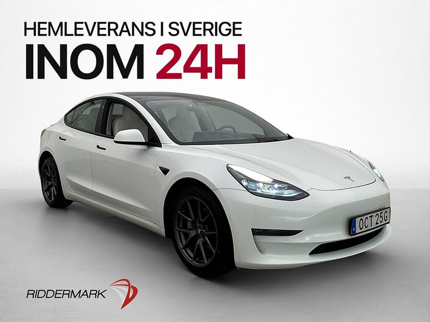 Bild 1 av Tesla Model 3 Long Range AWD Ljus Interiör Kamera Pano Moms