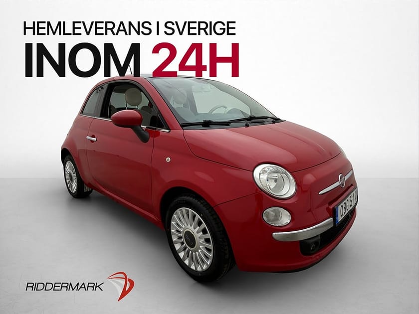 Bild 1 av Fiat 500 1.2 8V 69hk Lounge Taklucka Bluetooth Ny-Kamrem