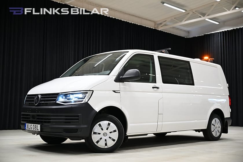 Bild 1 av Volkswagen Transporter DSG 150HK L2|Dubbelhytt|LED|Inredd|Drag|Värmare|Leasbar