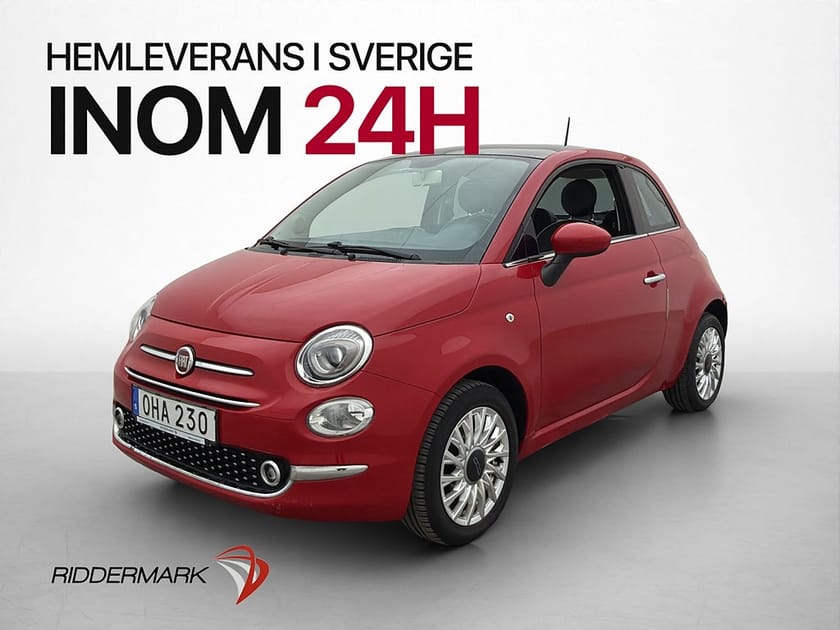 Bild 3 av Fiat 500 1.2 8V 69hk Lounge Panorama P-Sensorer Bluetooth