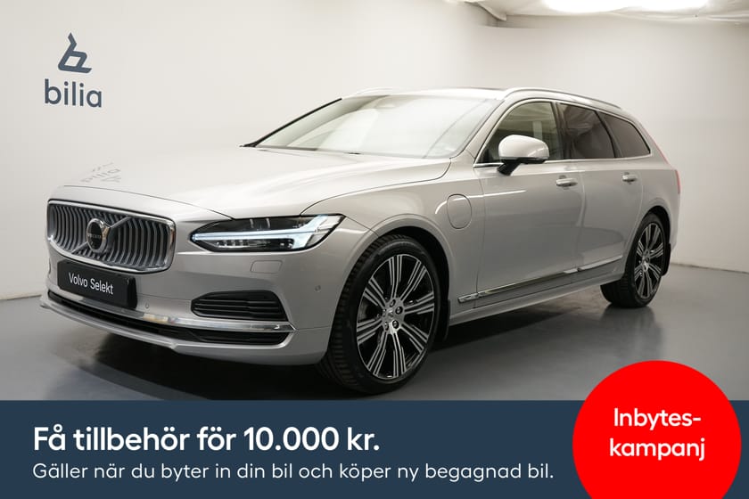 Bild 1 av Volvo V90 Recharge T8 Ultimate Bright, Dragkrok, HarmanKardon PremiumSound, Navigation