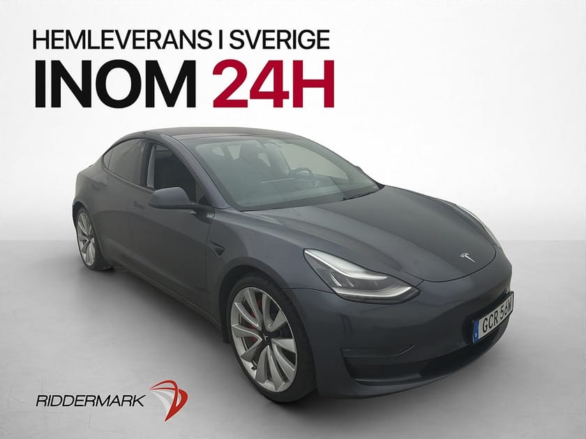 Bild 4 av Tesla Model 3 Performance 513hk Pano Kamera Skinn Svensksåld