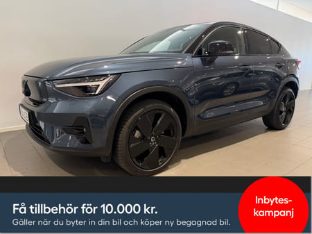 Volvo EC40 Twin Motor Performance UltraBlackSE / 360 Kamera / Panoramatak / Navigation / 10.000kr tillbehör /