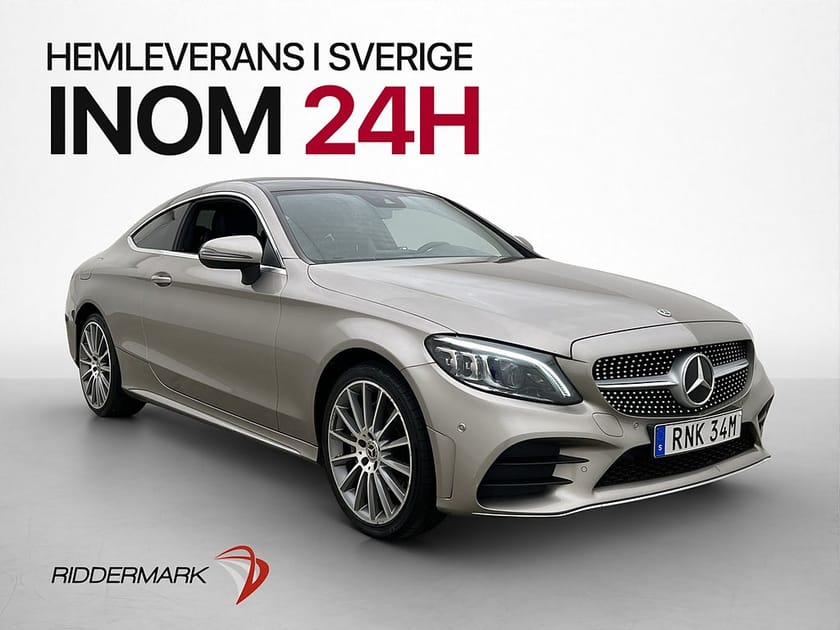 Bild 1 av Mercedes-Benz C 220 d 4MATIC Coupé C220 4M AMG Cockpit Pano Kamera Värmare