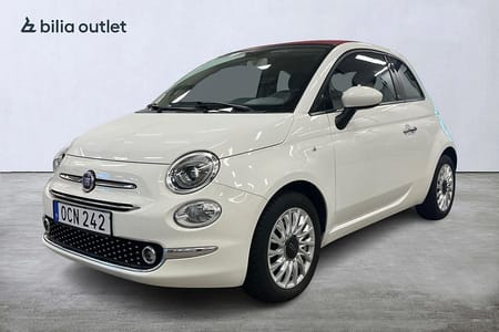 Fiat 500C 1.2 8V Lounge 69hk Cab Sensorer Bluetooth