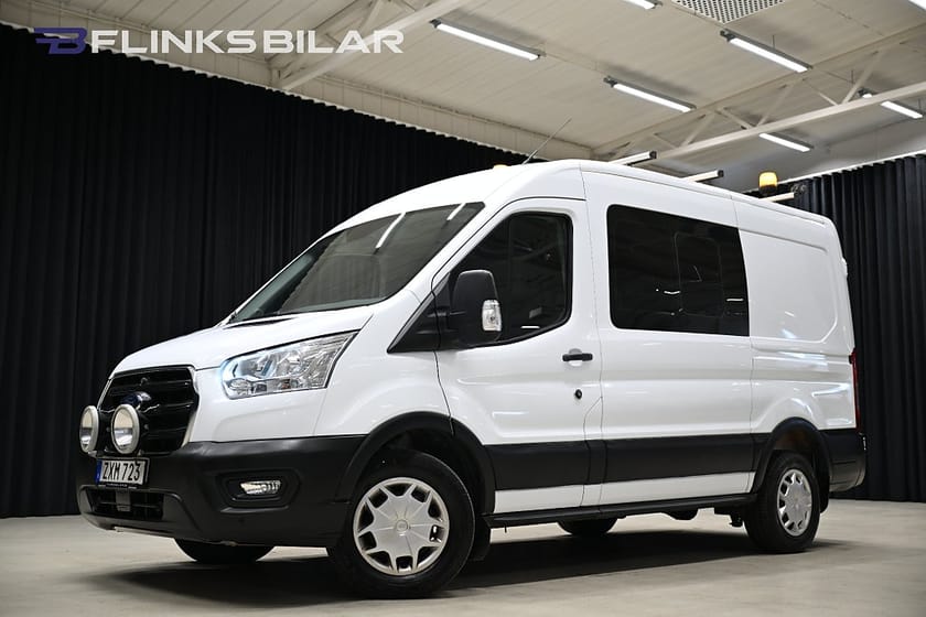 Bild 1 av Ford Transit 350 Crew Van TDCi AWD 130HK Dubbelhytt|Inredd|Moms|MktUtrustning