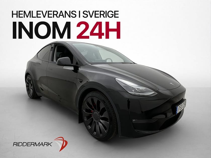 Bild 1 av Tesla Model Y Performance AWD Dragkrok Svensksåld Panorama