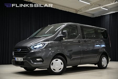 Ford Transit Custom 320 Kombi 130HK Automat|9-Sits|Drag|Värmare|Momsbil