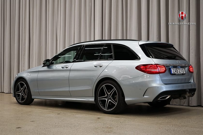 Bild 4 av Mercedes-Benz C 200 T AMG Line Pano Drag Burmester 360 Läder IHC+ Night