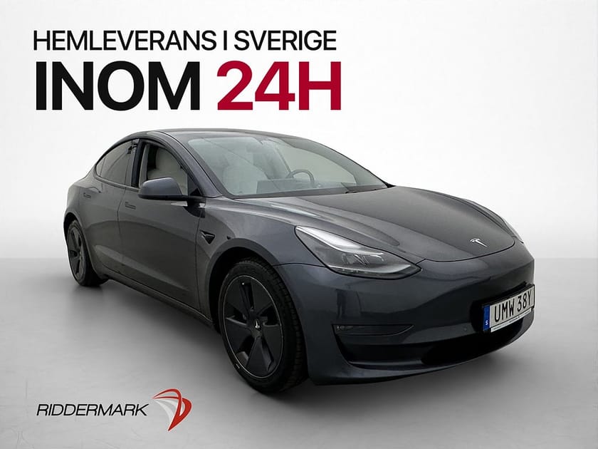 Bild 1 av Tesla Model 3 Long Range AWD Ljus Interiör Svensksåld