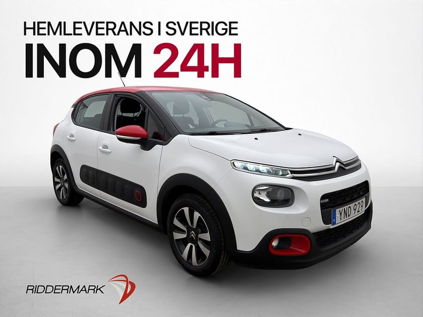Bild 1 av Citroën C3 PureTech 82hk Feel P-Sensorer CarPlay Farthållare
