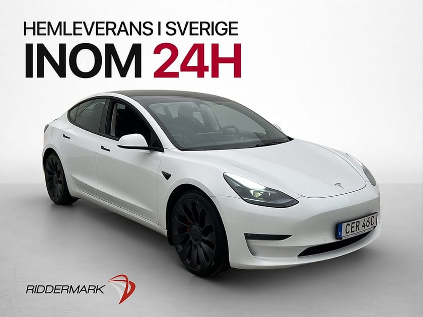 Bild 4 av Tesla Model 3 Performance AWD Pano AutoPilot Värmare Skinn