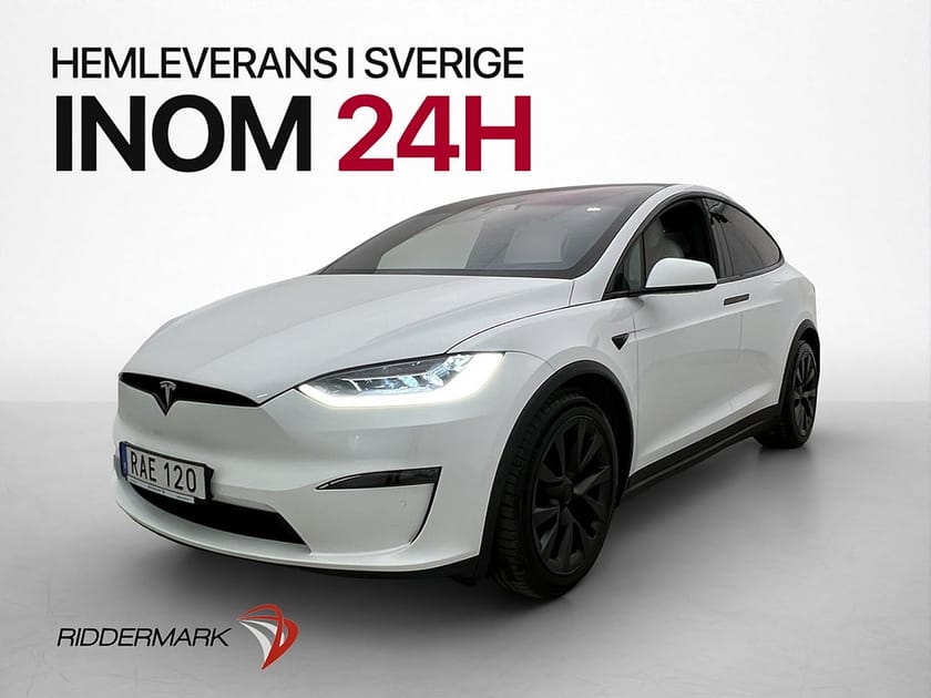 Bild 3 av Tesla Model X Plaid AWD 6-Sits Ljus Interiör AP Pano Yoke