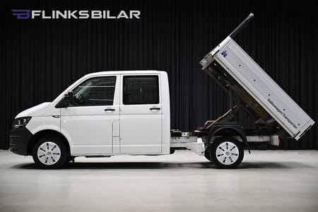 Volkswagen Transporter Chassi Dubbelhytt 2.0 TDI 102HK Dubbelhytt|5-Sits|Flak|Tippflak|Tipp|Moms