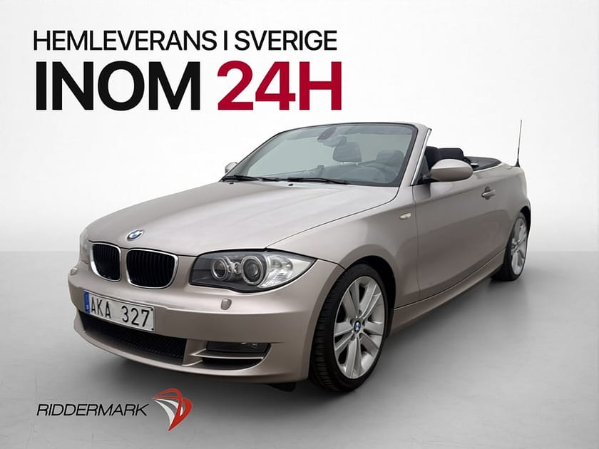 Bild 3 av BMW 125i Convertible 125 218hk Skinnklädsel M-Ratt 3 Brukare Svensksåld