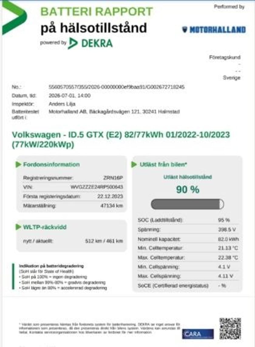 Bild 2 av Volkswagen ID.5 GTX 90% SoH/  DRAG / ELBAKLUCKA