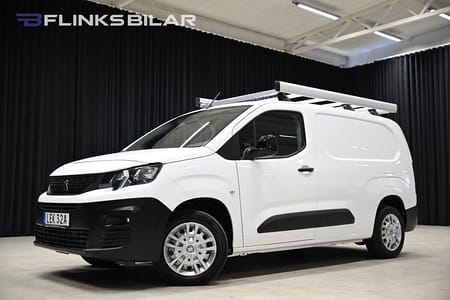 Peugeot Partner Utökad Last 130HK L2|Automat|V-Inredd|Drag|Värmare|EnÄgarea|Leasbar