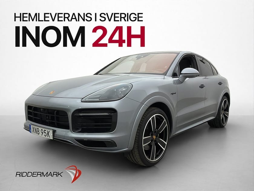 Bild 1 av Porsche Cayenne Coupé E-Hybrid Platinum Pano BOSE 360° Drag