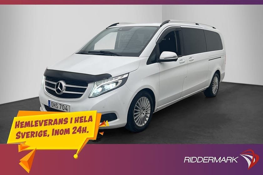 Bild 1 av Mercedes-Benz V 220d 3.1t 220 X-Lång Värm Drag Kamera 2xDörr 7-Sits