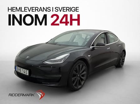 Tesla Model 3 Long Range AWD Ljus interiör Dragkrok Sv.Såld