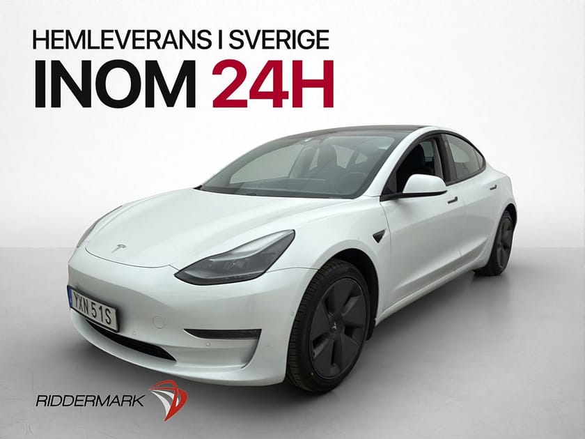 Bild 1 av Tesla Model 3 Long Range AWD Pano Dragkrok AP Svensksåld