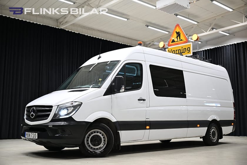 Bild 1 av Mercedes-Benz Sprinter 316 BlueTEC Skåpbil Maxi|Automat|Dubbelhytt|Drag|Värmare|Uppvärmt-skåp