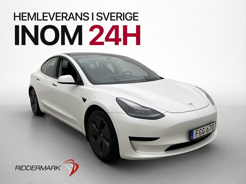 Bild 1 av Tesla Model 3 Standard Range Plus 325hk Pano Värmepump Drag