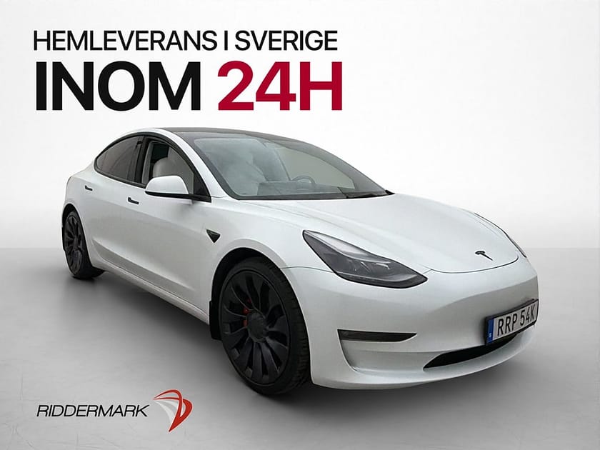 Bild 1 av Tesla Model 3 Performance Sv-Såld AP Pano 360° Värmepump
