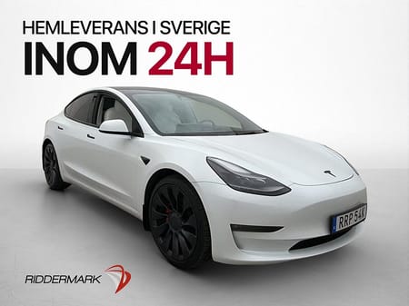 Tesla Model 3 Performance Sv-Såld AP Pano 360° Värmepump