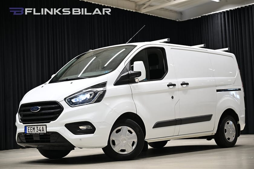 Bild 1 av Ford Transit Custom 300 130HK Dubbeldörr|LED|Drag|Värmare|NyKamrem|Moms