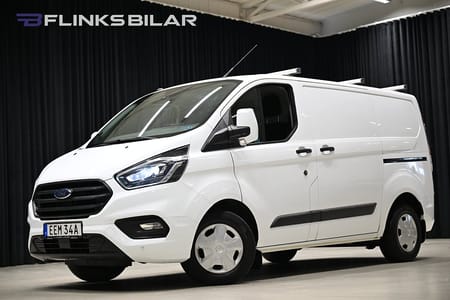 Ford Transit Custom 300 130HK Dubbeldörr|LED|Drag|Värmare|NyKamrem|Moms