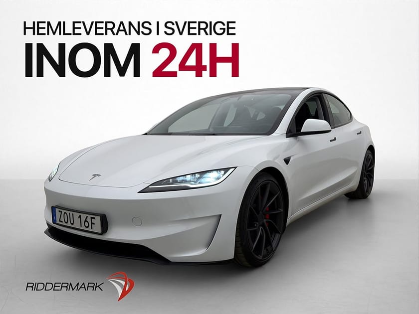 Bild 1 av Tesla Model 3 Performance AWD MOMS Autopilot Svensksåld
