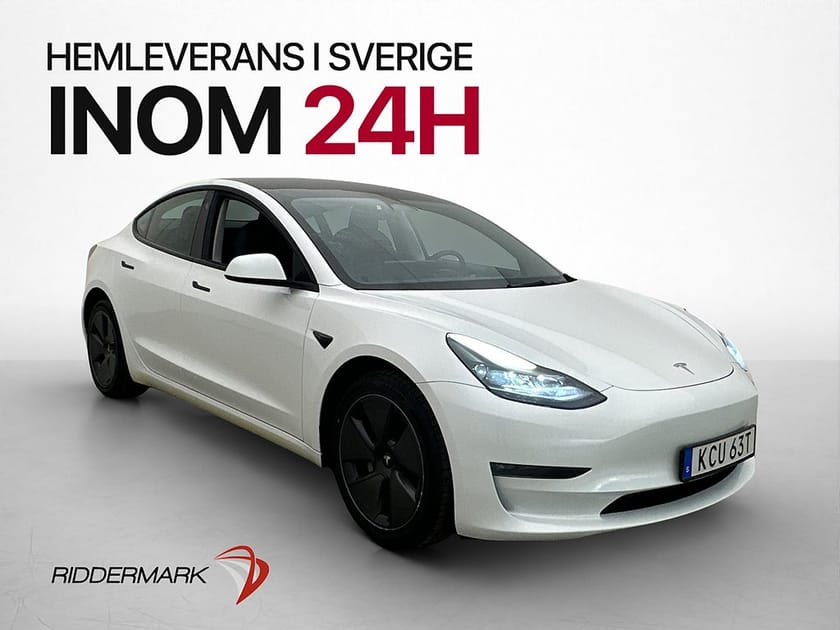 Bild 1 av Tesla Model 3 Long Range AWD Svensksåld MOMS Panorama
