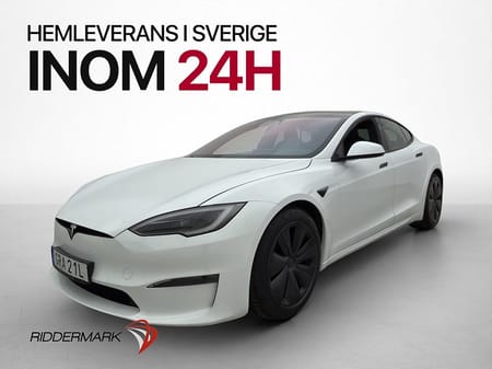 Tesla Model S AWD Yoke-ratt Svensksåld Kamera MOMS